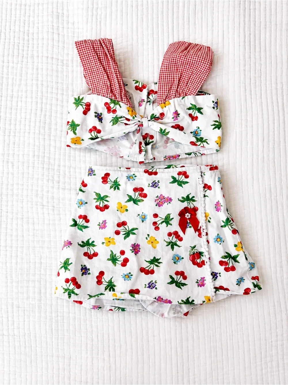 90s Vintage Eve Byer California Girls 2-Piece Skort & Top Set – Size 5